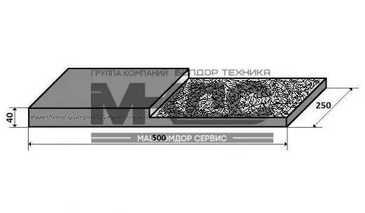 Техпластина тканекордная 500*250*40